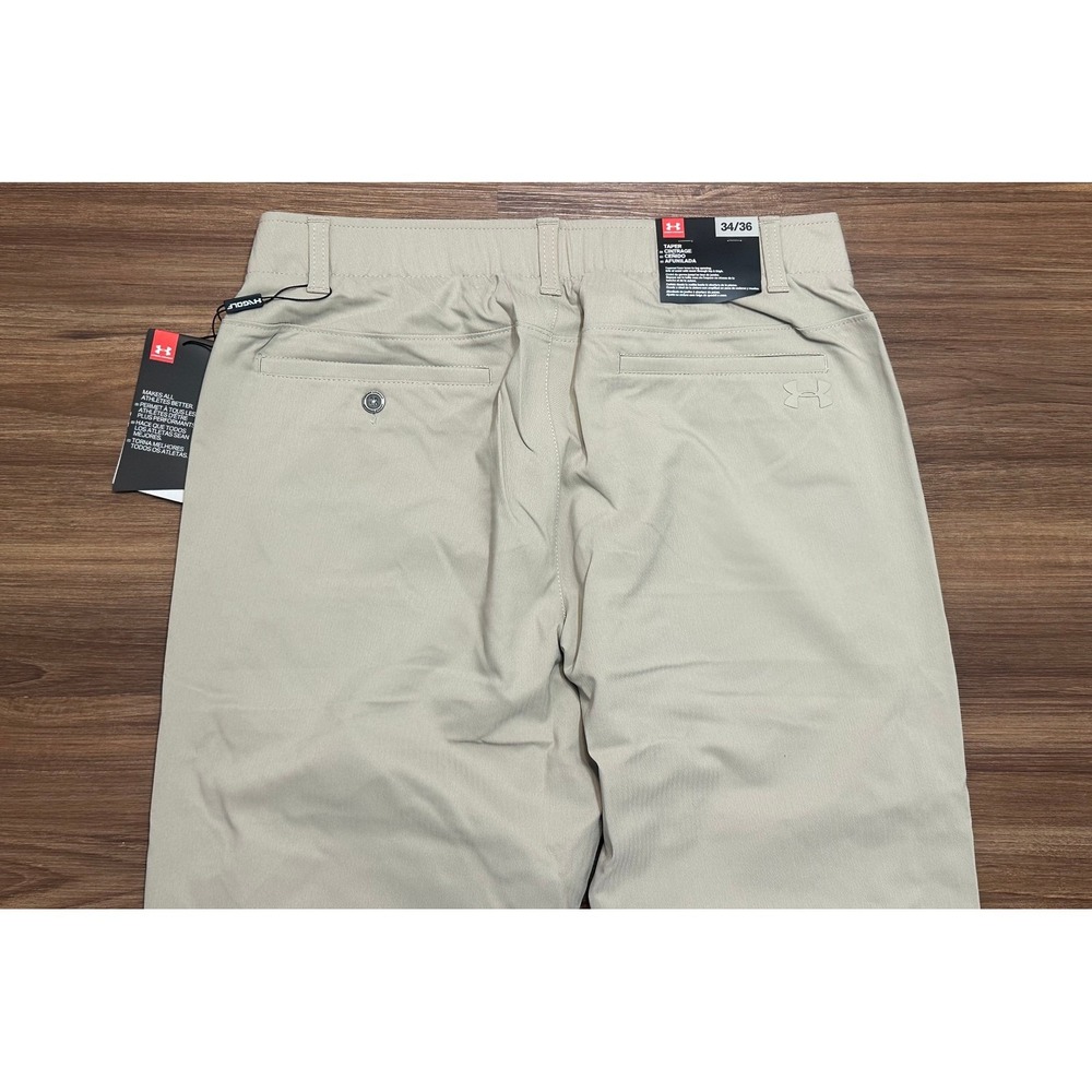 Under Armour Mens Showdown Golf Pants Khaki Tapered Leg (1309546-299) Sz 34x36 - Picture 9 of 10